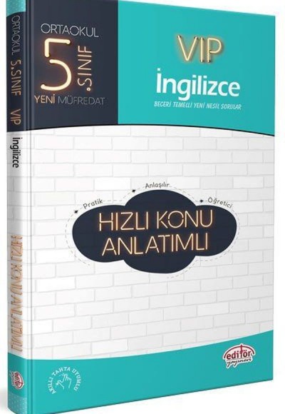 Editör 5. Sınıf VIP İngilizce Hızlı Konu Anlatımlı (Yeni)