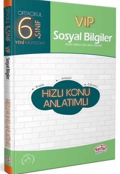 Editör 6. Sınıf VIP Sosyal Bilgiler Hızlı Konu Anlatımlı (Yeni)