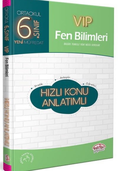 Editör 6. Sınıf VIP Fen Bilimleri Hızlı Konu Anlatımlı (Yeni)