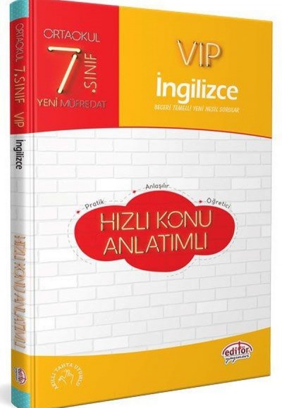 Editör 7. Sınıf VIP İngilizce Hızlı Konu Anlatımlı (Yeni)