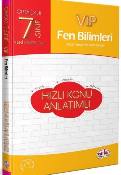 Editör 7. Sınıf VIP Fen Bilimleri Hızlı Konu Anlatımlı (Yeni)