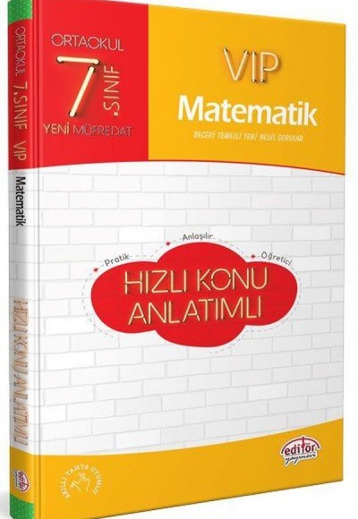 Editör 7. Sınıf VIP Matematik Hızlı Konu Anlatımlı (Yeni)