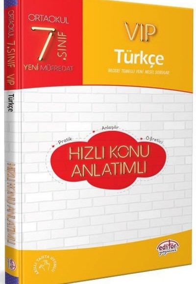 Editör 7. Sınıf VIP Türkçe Hızlı Konu Anlatımlı (Yeni)