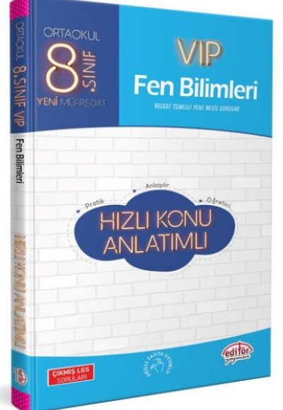 Editör 8. Sınıf VIP Fen Bilimleri Hızlı Konu Anlatımlı