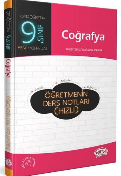 Editör 9. Sınıf Coğrafya Öğretmenin Ders Notları (Hızlı)