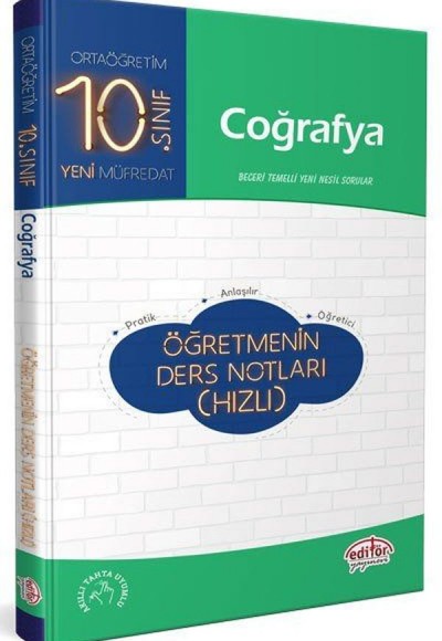 Editör 10. Sınıf Coğrafya Öğretmenin Ders Notları (Hızlı)