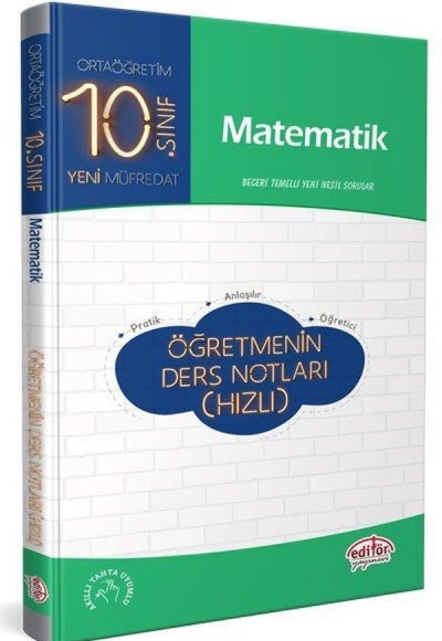 Editör 10. Sınıf Matematik Öğretmenin Ders Notları (Hızlı)