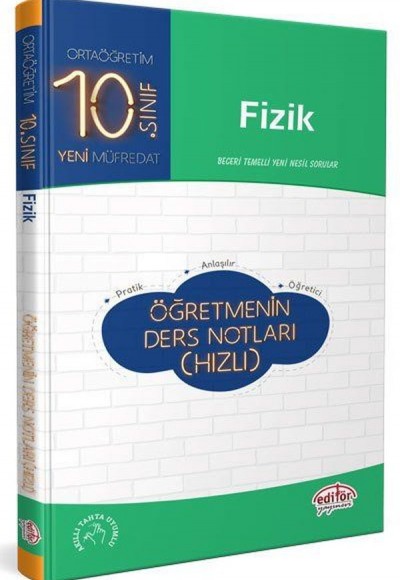 Editör 10. Sınıf Fizik Öğretmenin Ders Notları (Hızlı)