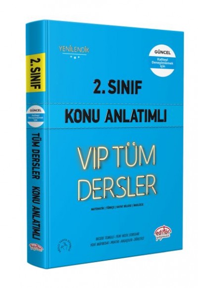 Editör 2. Sınıf VIP Tüm Dersler Konu Anlatımlı Mavi Kitap