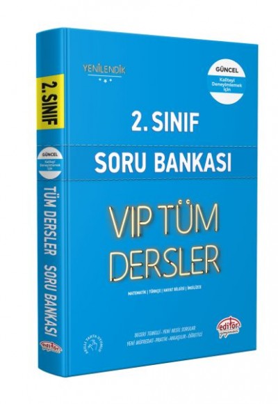 Editör 2. Sınıf VIP Tüm Dersler Soru Bankası Mavi Kitap