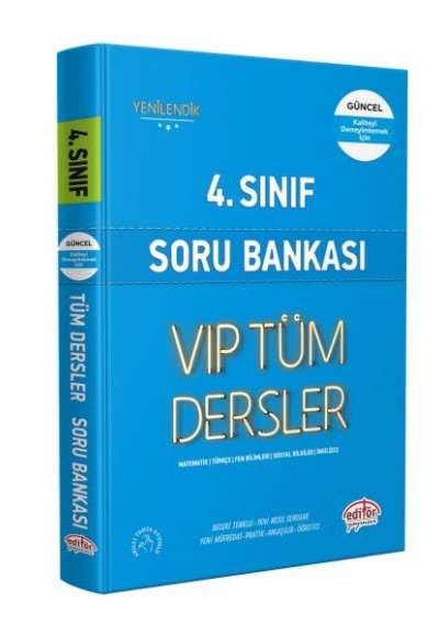 Editör 4. Sınıf VIP Tüm Dersler Soru Bankası Mavi Kitap