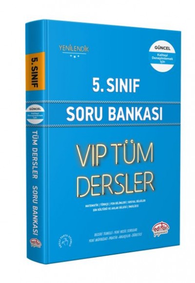 Editör 5. Sınıf VIP Tüm Dersler Soru Bankası Mavi Kitap