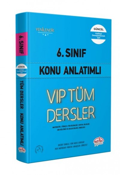 Editör 6. Sınıf VIP Tüm Dersler Konu Anlatımlı Mavi Kitap