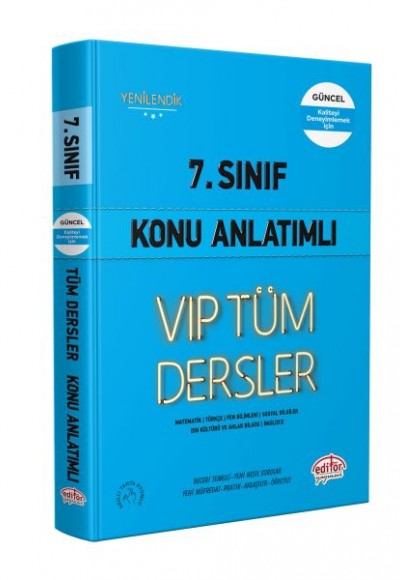 Editör 7. Sınıf VIP Tüm Dersler Konu Anlatımlı Mavi Kitap