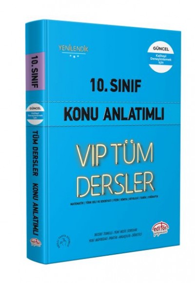 Editör 10. Sınıf VIP Tüm Dersler Konu Anlatımlı Mavi Kitap