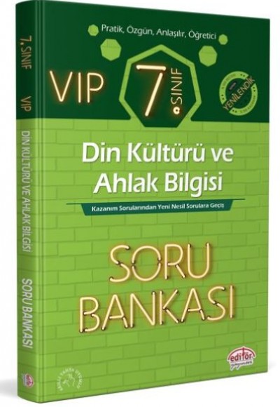 Editör 7. Sınıf VIP Din Kültürü ve Ahlak Bilgisi Soru Bankası