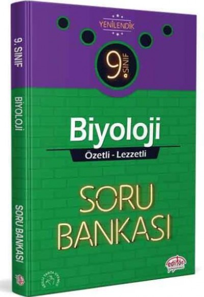 Editör 9. Sınıf Biyoloji Özel Lezzetli Soru Bankası (YENİ)