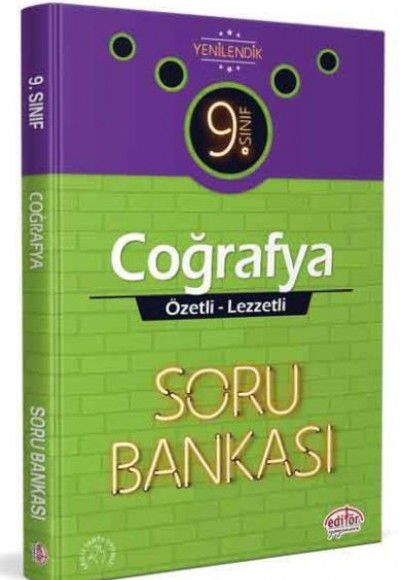 Editör 9. Sınıf Coğrafya Özel Lezzetli Soru Bankası (YENİ)