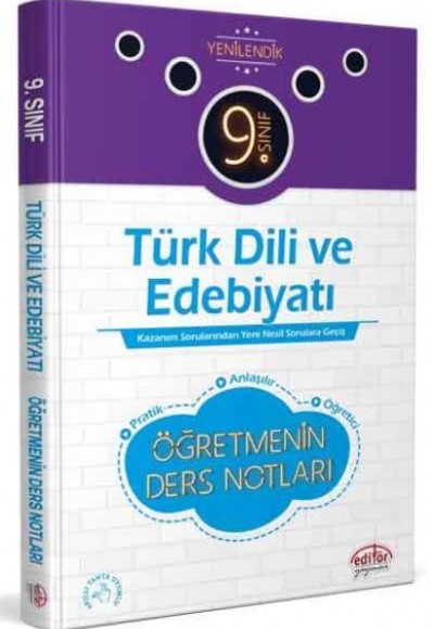 Editör 9. Sınıf Türk Dili Edebiyatı Öğretmenin Ders Notları