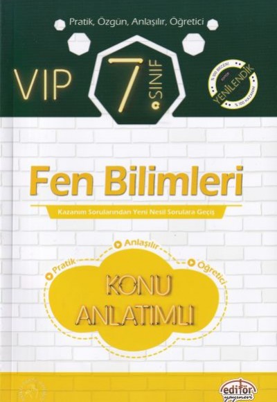 Editör 7.Sınıf VIP Fen Bilimleri Konu Anlatımlı