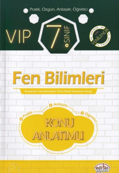 Editör 7.Sınıf VIP Fen Bilimleri Konu Anlatımlı