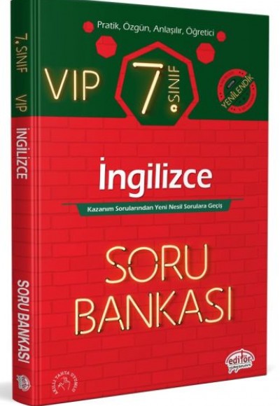 Editör 7. Sınıf VIP İngilizce Soru Bankası