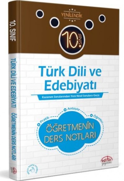 Editör 10.Sınıf Türk Dili ve Edebiyatı Öğretmenin Ders Notları (YENİ)