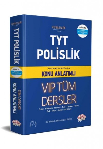 Editör TYT Polislik VIP Tüm Dersler Konu Anlatımlı