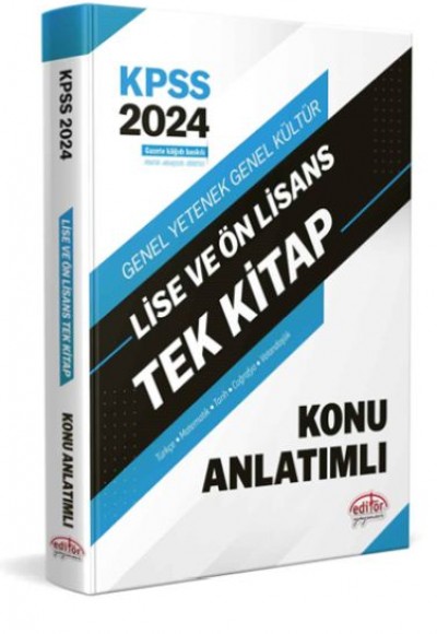 Editör Kpss Lise Ve Ön Lisans Tek Kitap Konu Anlatımlı