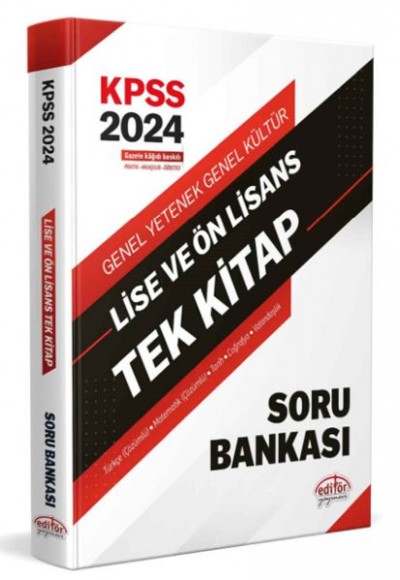 Editör Kpss Lise Ve Ön Lisans Tek Kitap Konu Anlatımlı