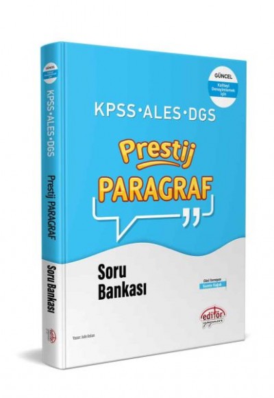 Editör KPSS-ALES-DGS Prestij Paragraf Soru Bankası