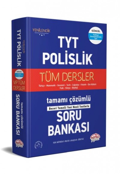 Editör TYT / Polislik Tüm Dersler Tamamı Çözümlü Soru Bankası