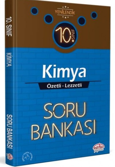 Editör 10. Sınıf Kimya Özetli Lezzetli Soru Bankası