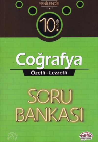 Editör 10. Sınıf Coğrafya Özetli Lezzetli Soru Bankası