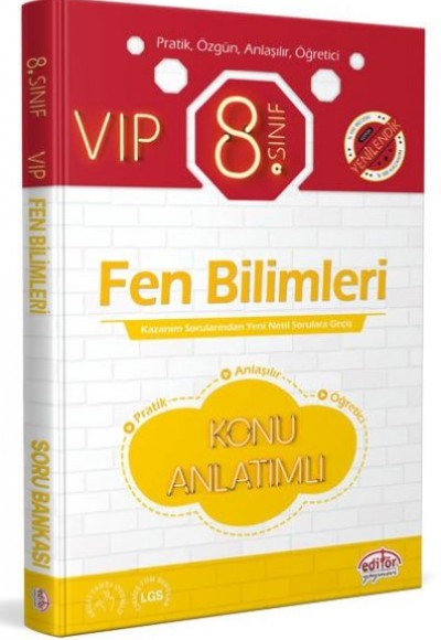 Editör 8. Sınıf VIP Fen Bilimleri Konu Anlatımlı