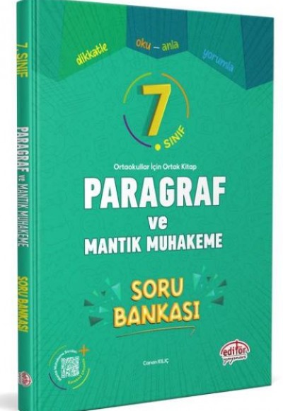 Editör 7. Sınıf Paragraf ve Mantık Muhakeme Soru Bankası