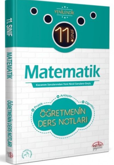 Editör 11.Sınıf Matematik Öğretmenin Ders Notları