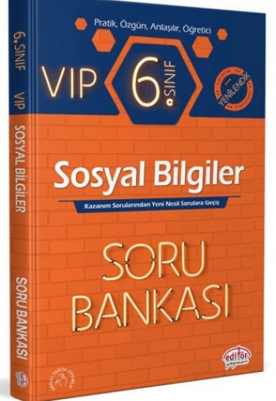 Editör 6. Sınıf VIP Sosyal Bilgiler Soru Bankası (YENİ)