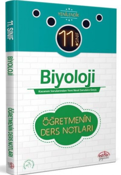 Editör 11.Sınıf Biyoloji Öğretmenin Ders Notları