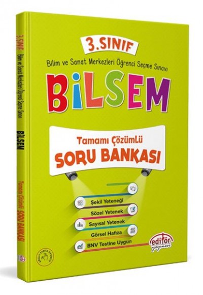 Editör 3.Sınıf Bilsem Çözümlü Soru Bankası