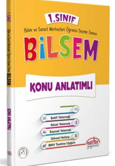 Editör Yayınları 1. Sınıf Bilsem Konu Anlatımlı