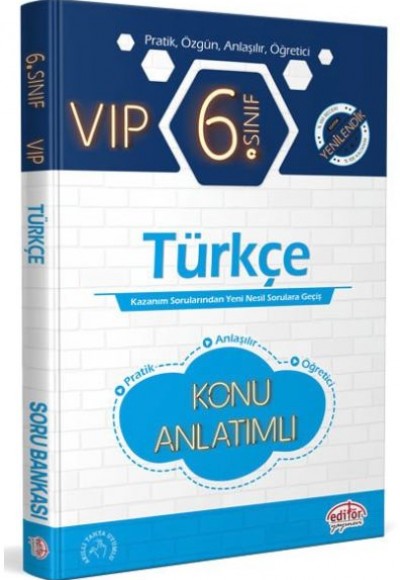 Editör 6. Sınıf VIP Türkçe Konu Anlatımlı