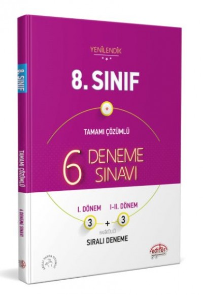 8. Sınıf Tamamı Çözümlü 6 Deneme Sınavı (Fasiküllü)