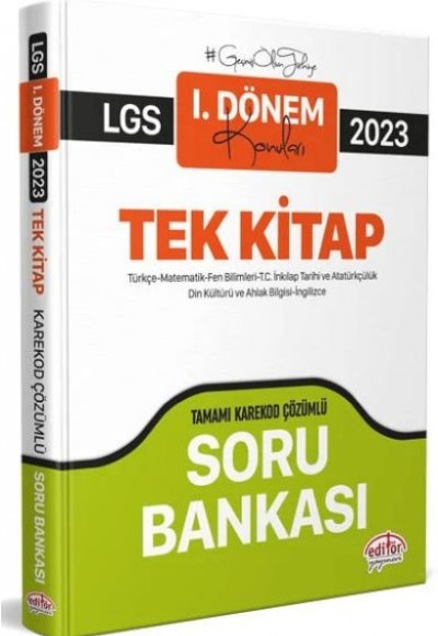 Editör 2023 LGS 1. Dönem Tüm Dersler Soru Bankası (Karekod Çözümlü)