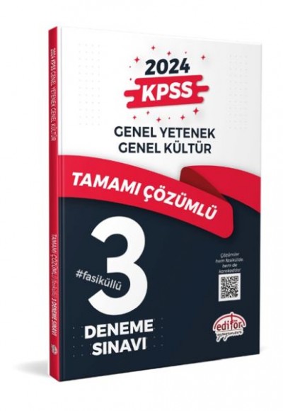 Editör Kpss Genel Yetenek - Genel Kültür Tamamı Çözümlü 3 Fasikül Deneme