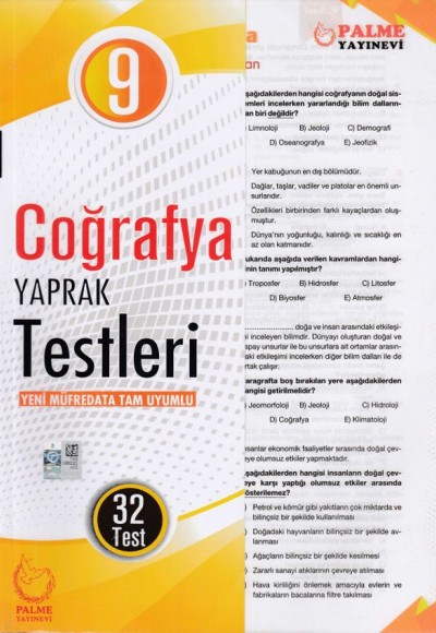 Palme 9.Sınıf Coğrafya Yaprak Test (Yeni)