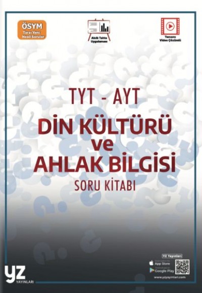 YZ Yayınları YKS TYT - AYT Din Kültürü ve Ahlak Bilgisi Soru Kitabı