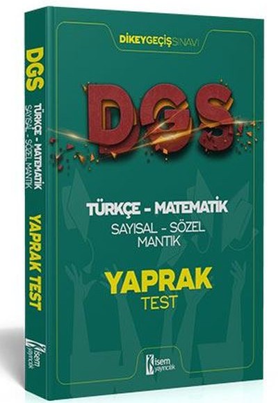 İsem 2021 DGS Türkçe - Matematik Sayısal - Sözel Mantık Çek Kopar Yaprak Test