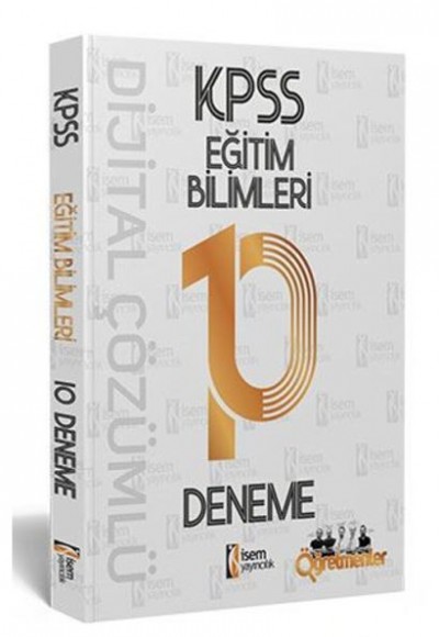 İsem 2021 KPSS Eğitim Bilimleri Dijital Çözümlü 10 Deneme