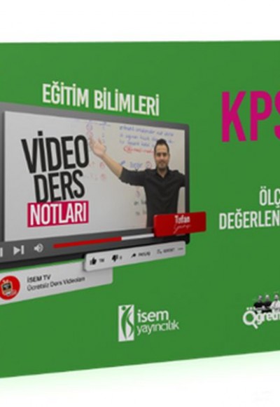 İsem Yayıncılık 2022 KPSS Eğitim Bilimleri Video Ölçme ve Değerlendirme Video Ders Notu